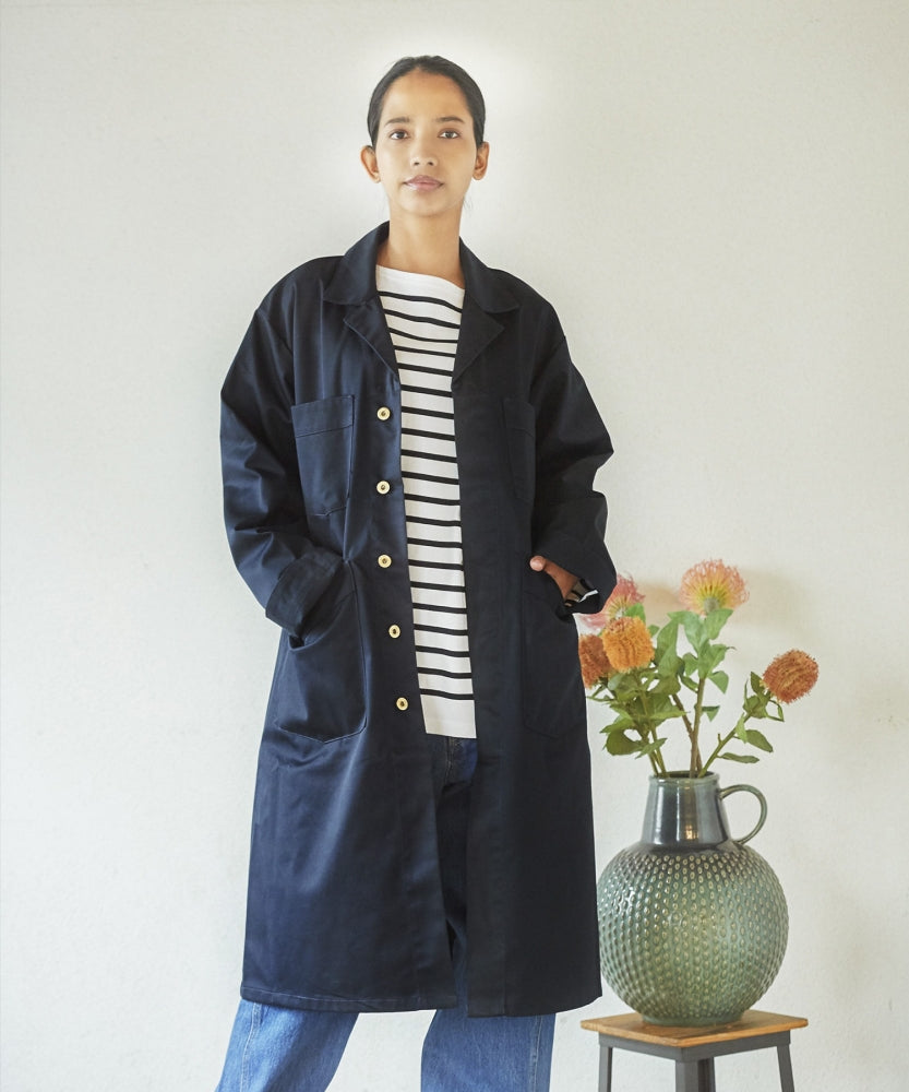 UNIVERSAL OVERALL ショップコート NAVY