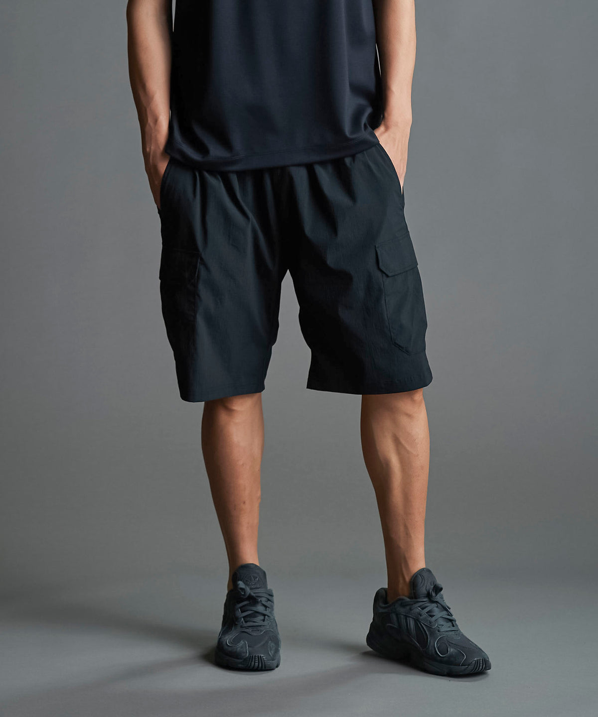 ARTA TRAINING WEAR ストレッチウーブン カーゴ ショーツ（BLACK）