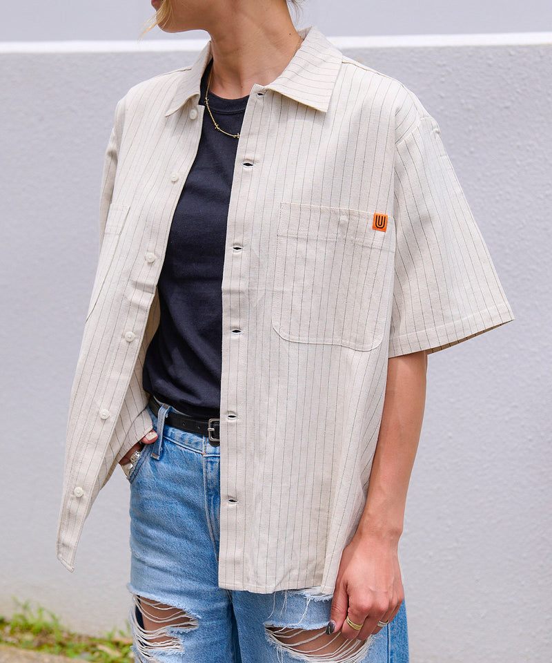 UNIVERSAL OVERALL オープンカラーシャツ U2013168-B