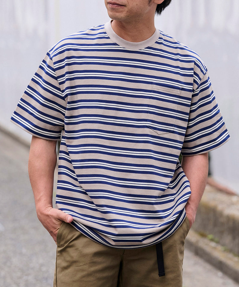 BIG MIKE サングラス ポケット ボーダー Tシャツ