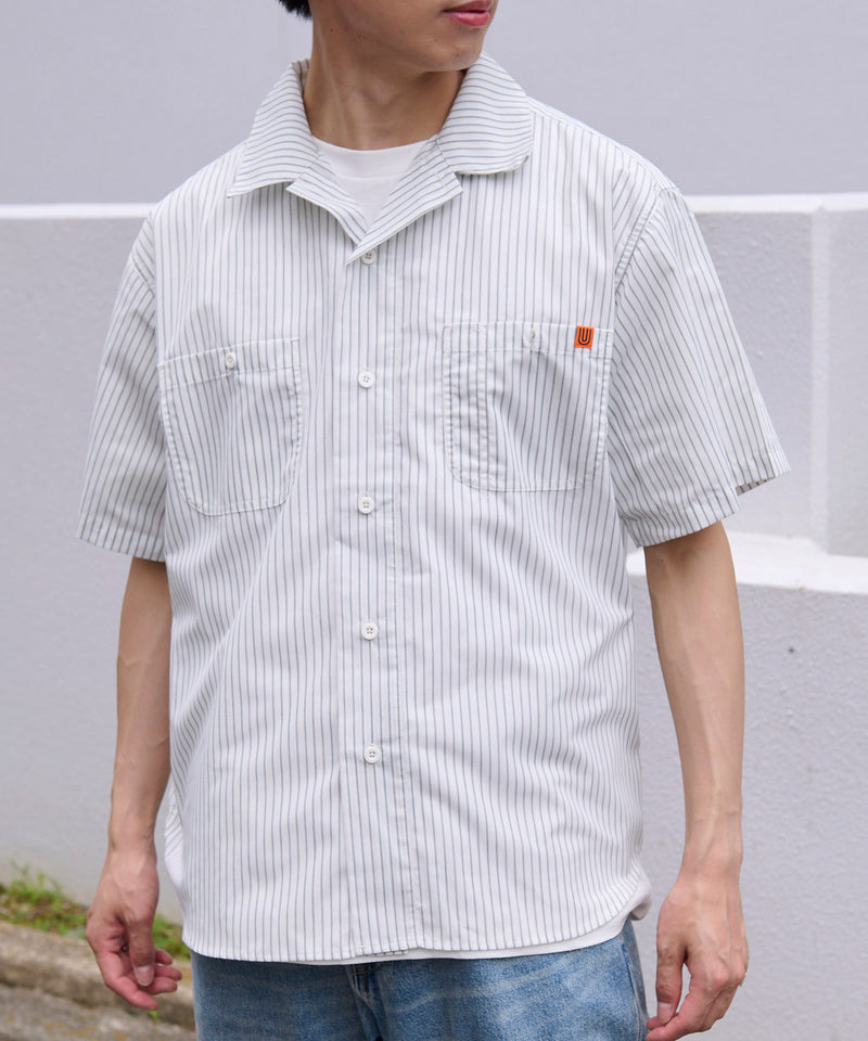 UNIVERSAL OVERALL オープンカラー ワークシャツ