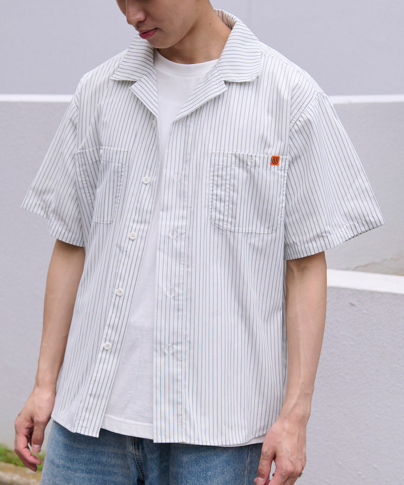 UNIVERSAL OVERALL オープンカラー ワークシャツ