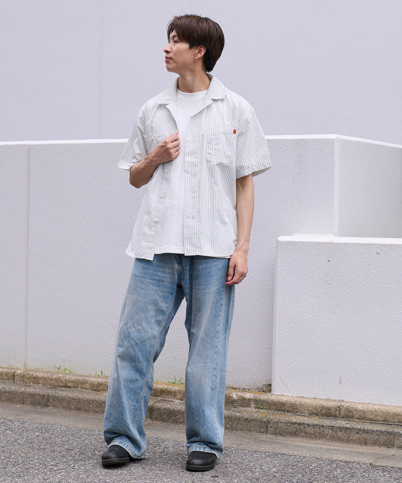 UNIVERSAL OVERALL オープンカラー ワークシャツ