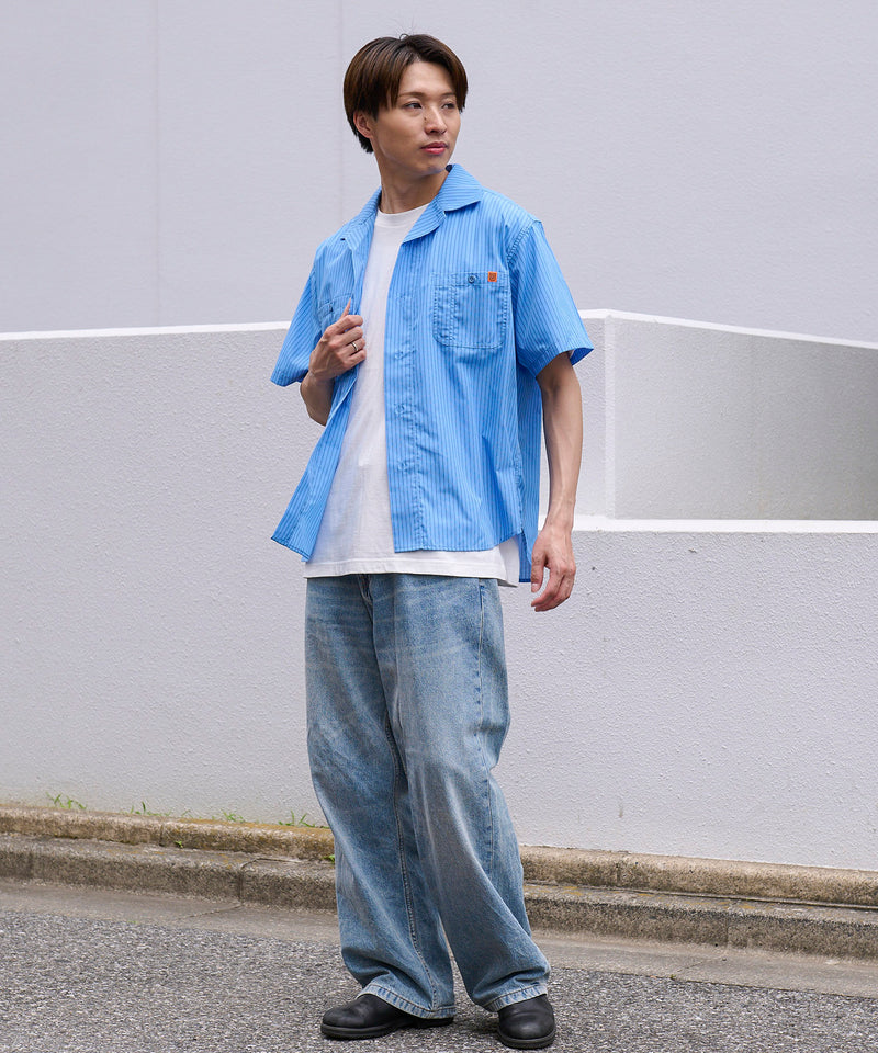 UNIVERSAL OVERALL オープンカラー ワークシャツ