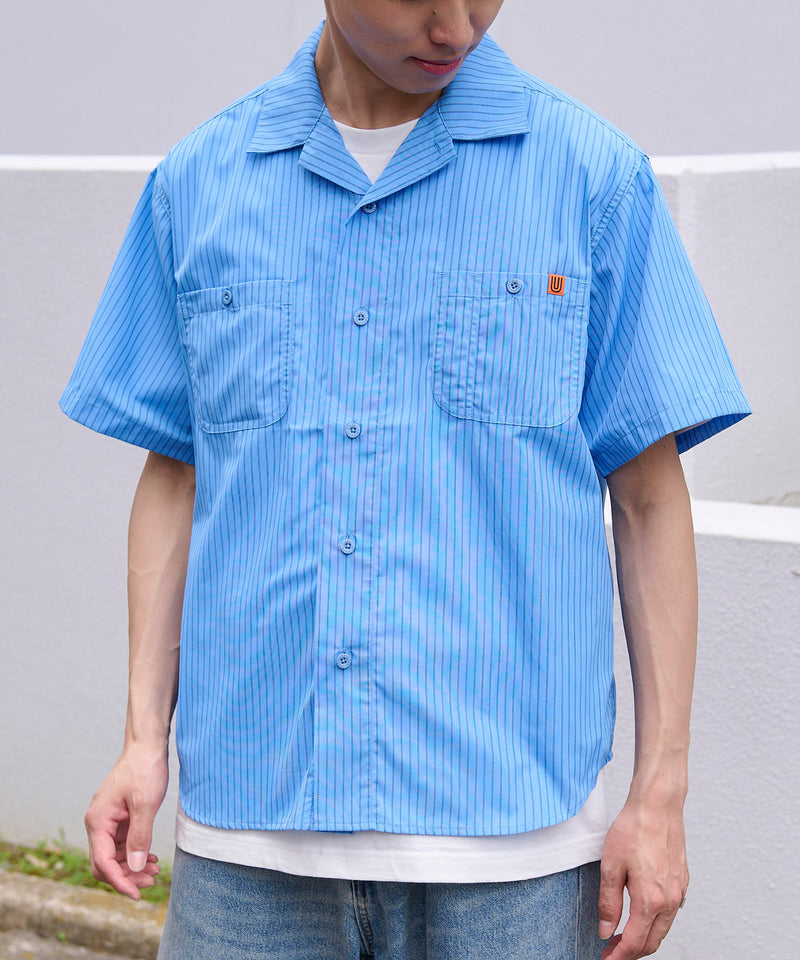 UNIVERSAL OVERALL オープンカラー ワークシャツ