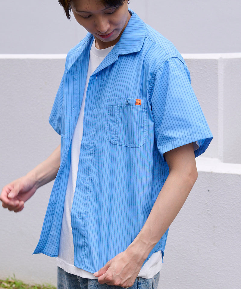 UNIVERSAL OVERALL オープンカラー ワークシャツ