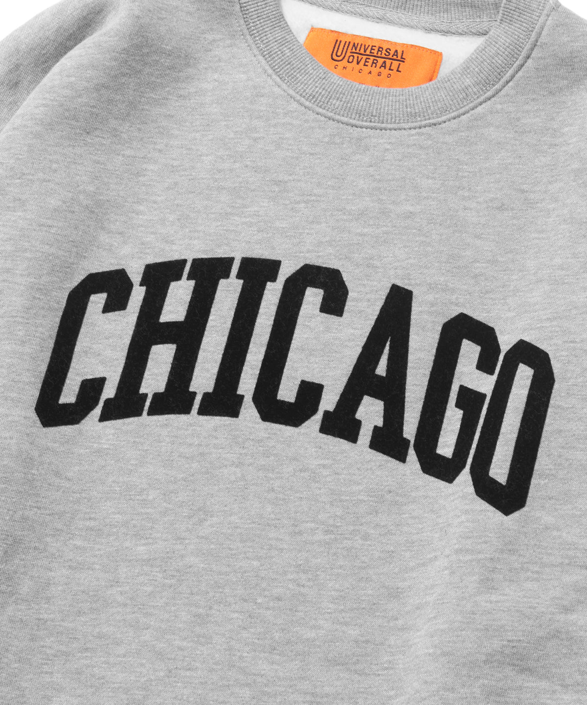 トレーナー スウェット 「UNIVERSAL OVERALL」T/C SWEAT CHICAGO FLOCKY PRINT / フロッキープリント裏起 UNIVERSAL OVERALL スウェット シャツ CHICAGO フロッキープリント