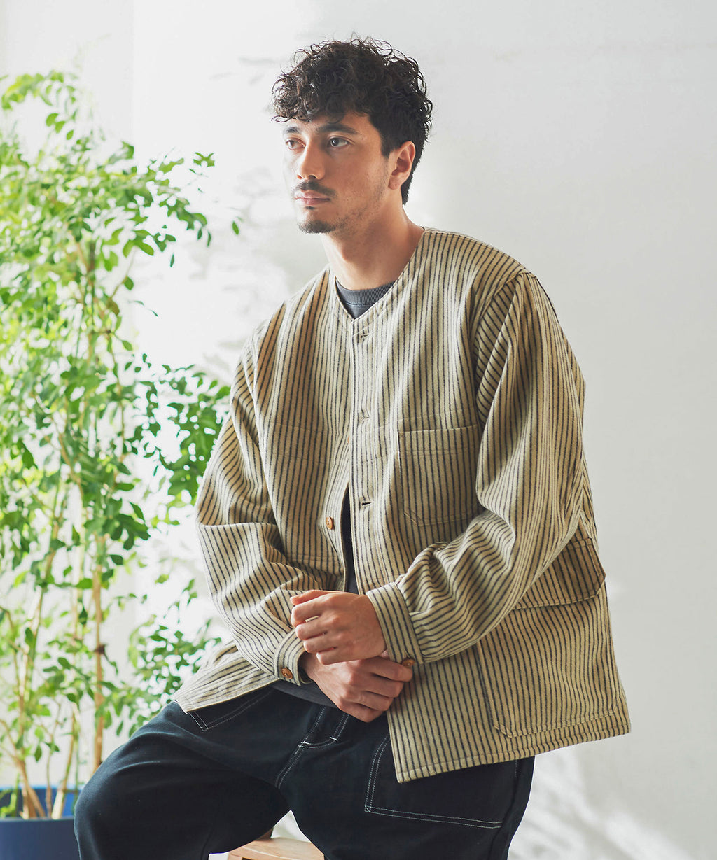 Nigel Cabourn フレンチワークジャケット ウールヒッコリー