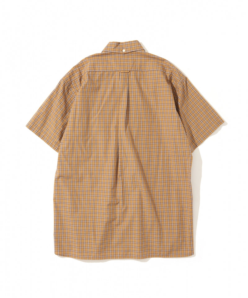 GORDON MILLER タータン チェック ルーズ フィット 半袖BDシャツ